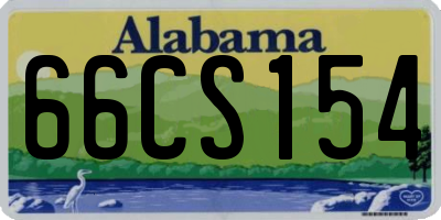 AL license plate 66CS154