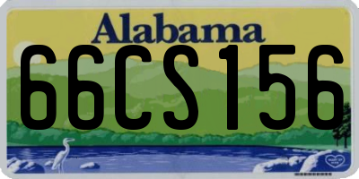 AL license plate 66CS156