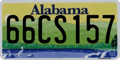 AL license plate 66CS157