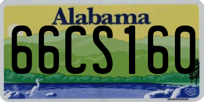AL license plate 66CS160