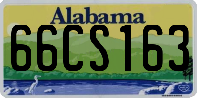 AL license plate 66CS163