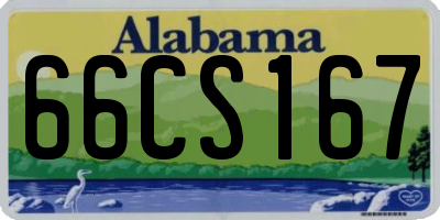 AL license plate 66CS167