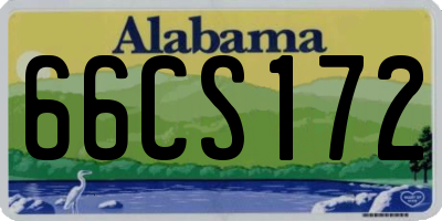 AL license plate 66CS172