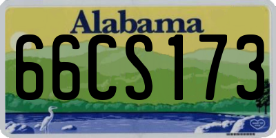 AL license plate 66CS173