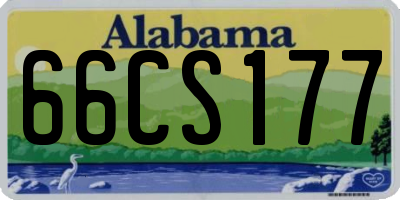 AL license plate 66CS177