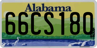 AL license plate 66CS180