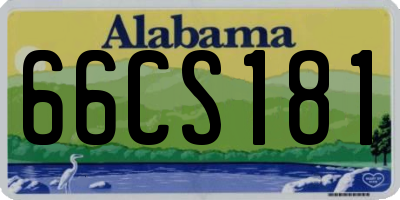 AL license plate 66CS181