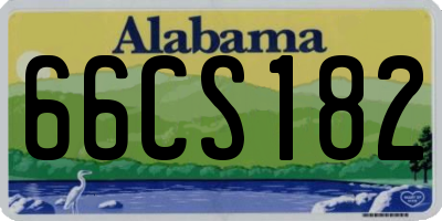 AL license plate 66CS182