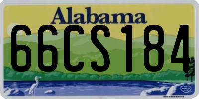 AL license plate 66CS184