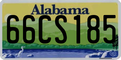 AL license plate 66CS185