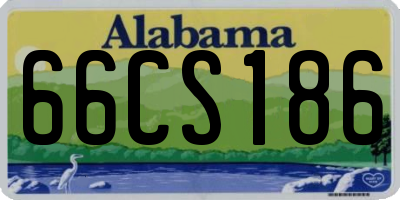 AL license plate 66CS186