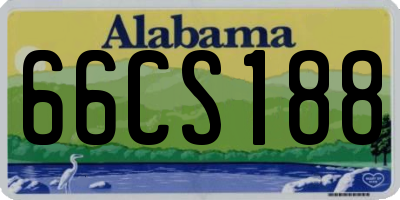 AL license plate 66CS188