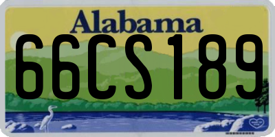 AL license plate 66CS189