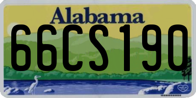 AL license plate 66CS190