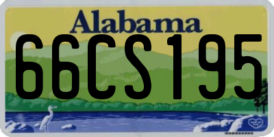 AL license plate 66CS195