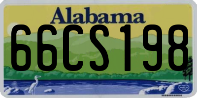 AL license plate 66CS198
