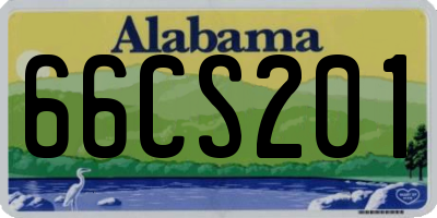 AL license plate 66CS201