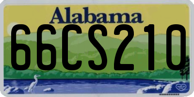 AL license plate 66CS210