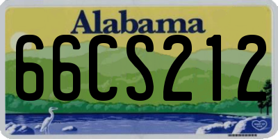 AL license plate 66CS212