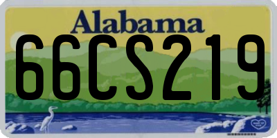 AL license plate 66CS219
