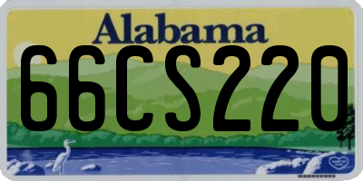 AL license plate 66CS220