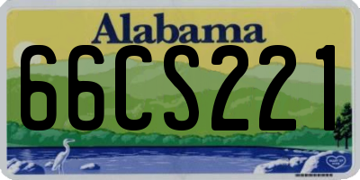 AL license plate 66CS221