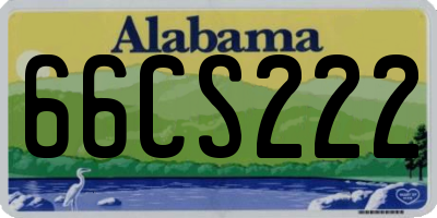 AL license plate 66CS222