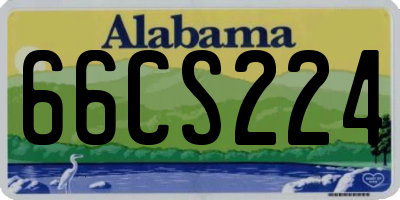 AL license plate 66CS224