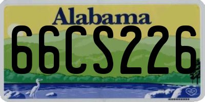 AL license plate 66CS226