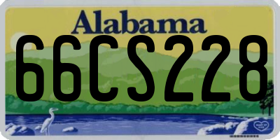 AL license plate 66CS228
