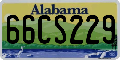 AL license plate 66CS229