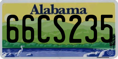 AL license plate 66CS235