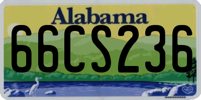 AL license plate 66CS236