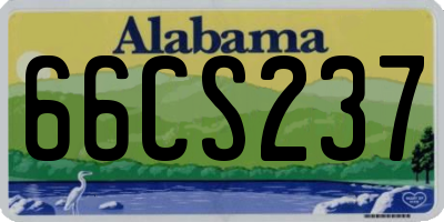 AL license plate 66CS237