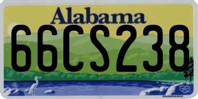 AL license plate 66CS238