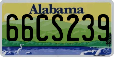 AL license plate 66CS239