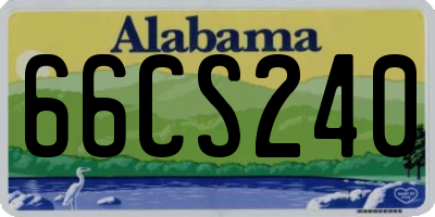 AL license plate 66CS240