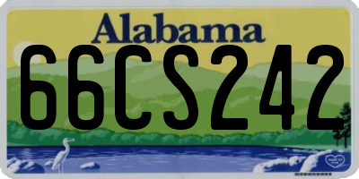 AL license plate 66CS242