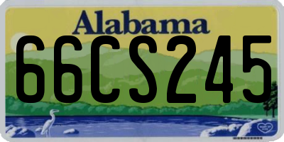 AL license plate 66CS245