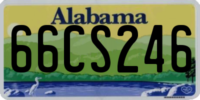 AL license plate 66CS246
