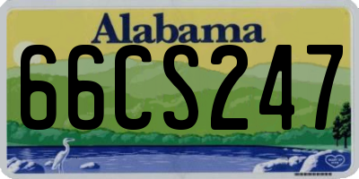 AL license plate 66CS247
