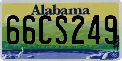 AL license plate 66CS249