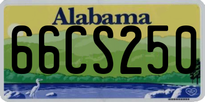 AL license plate 66CS250