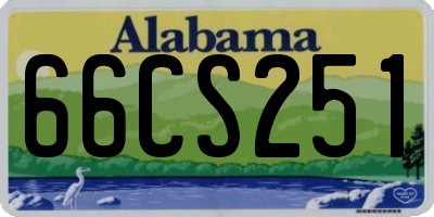AL license plate 66CS251