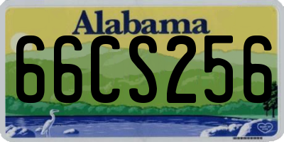 AL license plate 66CS256