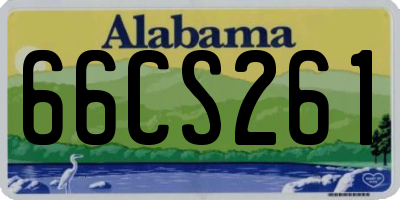 AL license plate 66CS261