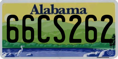 AL license plate 66CS262