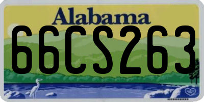 AL license plate 66CS263