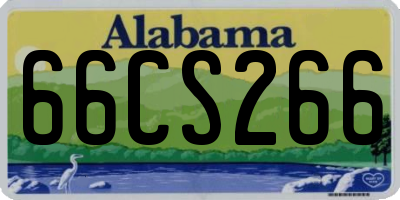 AL license plate 66CS266