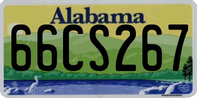 AL license plate 66CS267